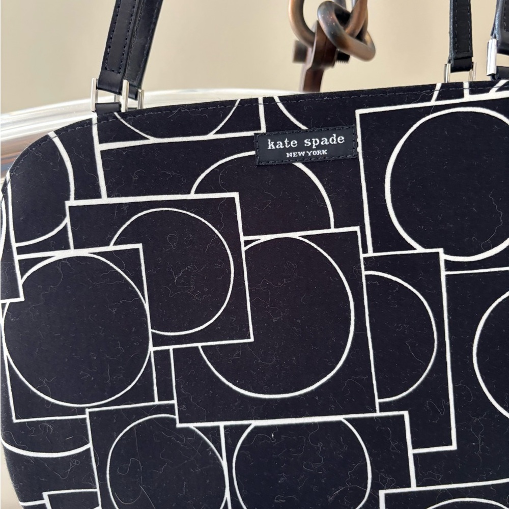 Kate Spade Black Geometric Shoulder Bag